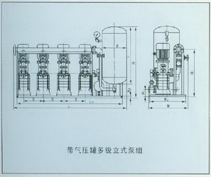 帶氣壓罐多級(jí)立式泵組圖