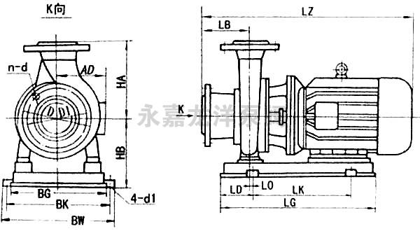 XBD-L立式消防泵結(jié)構(gòu)示意圖